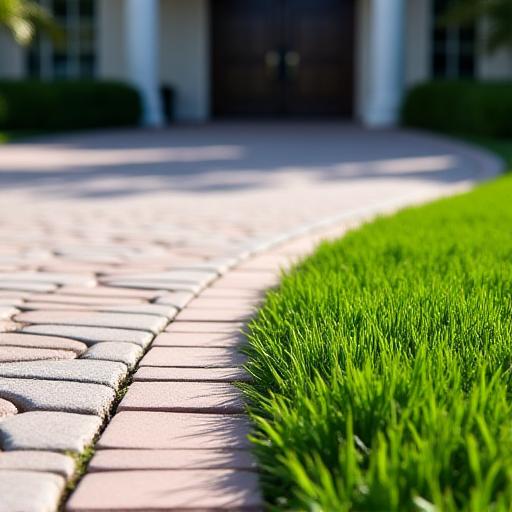 Perfectly edged driveway in Naples